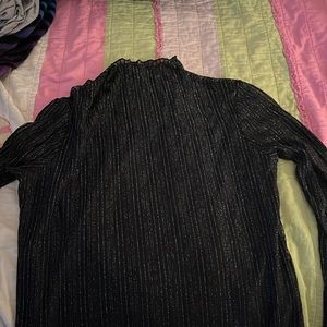 black sheer (has a shirt attached) with sparkles